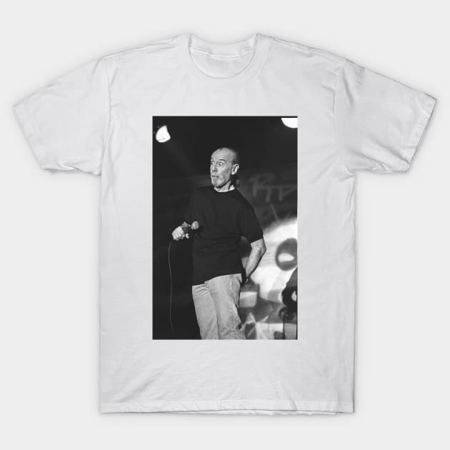 George Carlin BW Photograph T-Shirt by Concert Photos